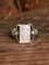 Retro Weiß Opal Alt Silber Ring