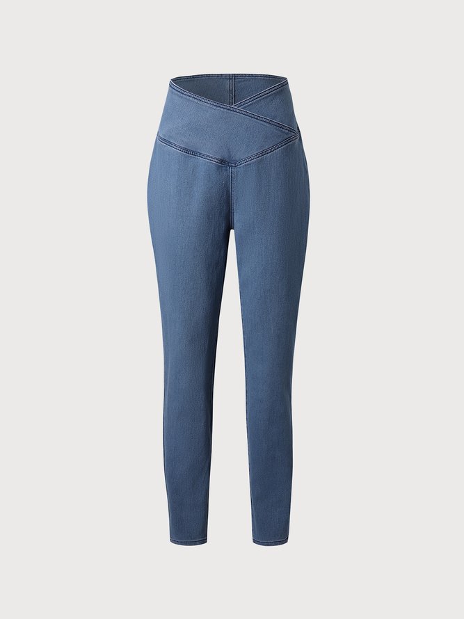 Fest Unifarben Denim Legging