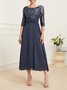 Damen Abendkleid Elegant Chiffon Maxikleid Festliche Party Frühling/Herbst